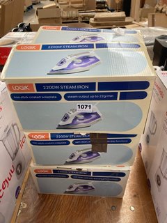 QTY OF LOGIK 2200W STEAM IRONS: LOCATION - A6