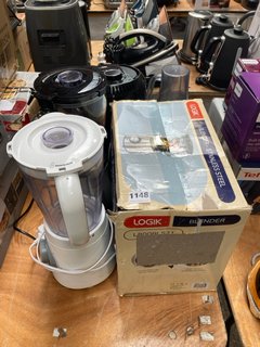 QTY OF ASSORTED ITEMS TO INCLUDE 4 X ASSORTED BLENDERS & LOGIK 1.2L 1000W TIMER AND TEMP CONTROL AIR FRYER IN BLACK: LOCATION - A7