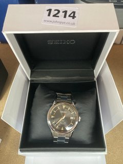 SEIKO PRESAGE AUTOMATIC BLUE BRACELET WATCH - RRP £349: LOCATION - AR8