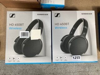 2 X SENNHEISER HD 450BT WIRELESS HEADPHONES IN BLACK: LOCATION - AR7