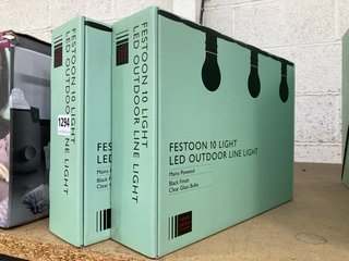 2 X JOHN LEWIS & PARTNERS FESTOON 10 LIGHT LED OUTDOOR LINE LIGHT: LOCATION - AR5