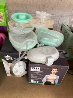 QTY OF ASSORTED BABY CARE ITEMS TO INCLUDE ELVIE STRIDE QUIET HANDS-FREE ELECTRIC BREAST PUMP: LOCATION - AR4