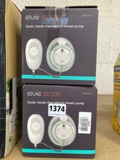 2 X ELVIE STRIDE QUIET, HANDS-FREE ELECTRIC BREAST PUMP: LOCATION - AR1