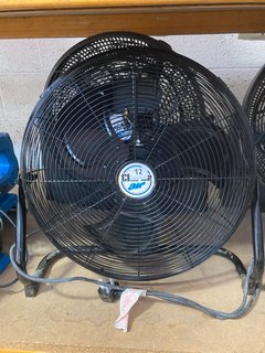 2 X CLARKE AIR WORKSHOP STYLE STAND FANS IN BLACK: LOCATION - BR1