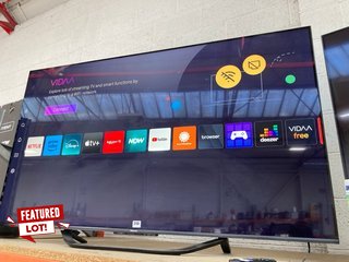 HISENSE 65" 4K UHD HDR TV : MODEL 65U7KQTUK - TP INCLUDE REMOTE AND POWER CABLE - RRP £889: LOCATION - BR14