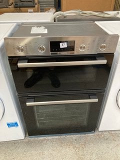 BOSCH BUILT IN DOUBLE ELECTRIC OVEN : MODEL MBA5785S6B - RRP £1160: LOCATION - B1