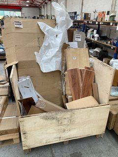 PALLET OF ASSORTED ITEMS TO INCLUDE FLAT PACK FURNITURE SPARE PARTS: LOCATION - A5 (KERBSIDE PALLET DELIVERY)