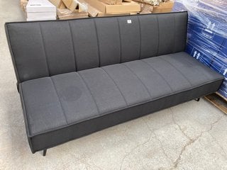 CONTEMPORARY STYLE CLICK CLACK SOFA BED IN BLACK FABRIC FINISH WITH BLACK LEGS: LOCATION - B1