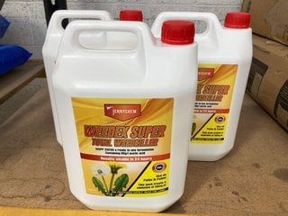 (COLLECTION ONLY) 3 X JENNYCHEM WEEDEX SUPER WEED KILLER SOLUTION 5L - COMBINED RRP £99 (PLEASE NOTE: 18+YEARS ONLY. ID MAY BE REQUIRED): LOCATION - B1