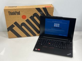 LENOVO THINKPAD E16 GEN 1 512 GB LAPTOP IN BLACK: MODEL NO 21JT000FUK (BOXED WITH CHARGING CABLE (UK & EU), HEADSET & HDMI CABLE). AMD RYZEN 5 7530U @ 2.00GHZ, 16 GB RAM, 16.0" SCREEN, AMD RADEON (TM