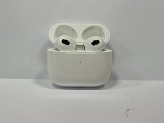 APPLE AIR PODS (3RD GENERATION) WIRELESS EARPHONES IN WHITE: MODEL NO A2564 A2565 A2897 (WITH WIRELESS CHARGING CASE) [JPTM119096]