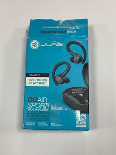 JLAB GO AIR SPORT BLUETOOTH WIRELESS EARBUDS (ORIGINAL RRP - £29) IN GRAPHITE. (WITH BOX & ALL ACCESSORIES) [JPTM120049]