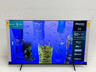 HISENSE 6 SERIES 65" UHD, 4K, SMART TV (ORIGINAL RRP - £429): MODEL NO 65A6KTUK (WITH BOX, REMOTE, POWER CABLE & STAND) [JPTM120102]