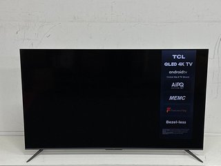 TCL 65C645K 65" UHD, 4K, HDR, ANDROID TV (ORIGINAL RRP - £475). (WITH BOX, REMOTE, POWER CABLE & STAND) [JPTM120048]