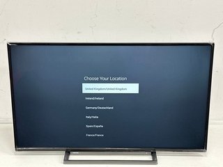 TOSHIBA FULL HD 50" SMART TV (ORIGINAL RRP - £254): MODEL NO 50UF3D53DB (WITH BOX, REMOTE, POWER CABLE & STAND) [JPTM120047]