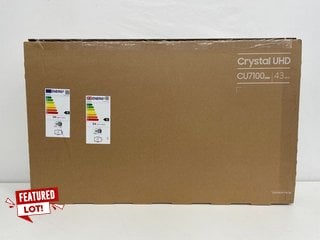 SAMSUNG CRYSTAL UHD 7100 CLASS 43" TV: MODEL NO UE43CU7100K. (SEALED UNIT). [JPTM119844]