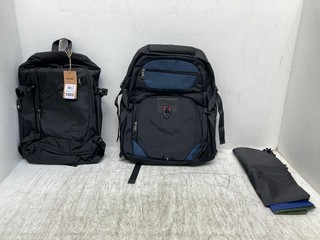 QTY OF ASSORTED BAGS TO INCLUDE KONO BACKPACK BLACK: LOCATION - C12