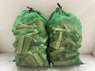 2 X BAGS OF FIREWOOD KINDLING: LOCATION - A5