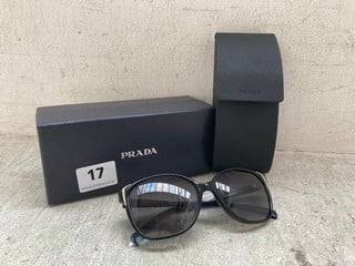 PRADA SQUARE SUNGLASSES IN BLACK MODEL: PR01O5 RRP: £244: LOCATION - BOOTH