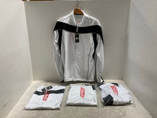 4 X MENS SPIRO BIKEWEAR IN WHITE SIZE 2XL: LOCATION - A8