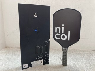 NICOL P-ONE PICKLEBALL PADDLE RRP: £122: LOCATION - BOOTH