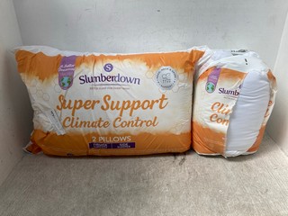 SLUMBERLAND SUPER SUPPORT CLIMATE CONTROLLED 2 PILLOWS WITH SLUMBERLAND CLIMATE CONTROL DUVET: LOCATION - B17