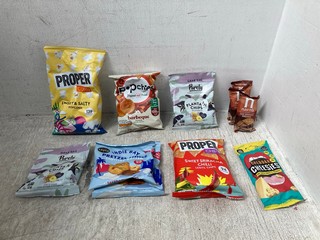 QTY OF ASSORTED PURELY AND POPCHIPS IN VARIOUS FLAVOURS: LOCATION - B17