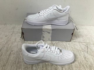 WHITE NIKE AIR FORCE ONES IN UK SIZE 10: LOCATION - B16