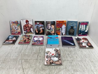 QTY OF ASSORTED BOOKS INCLUDING RECORD OF RAGNAROK AND BLACK CLOVER ANIME BOOKS: LOCATION - B15