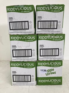 QTY OF KIDDYLICIOUS VEGGIE STRAWS - BBE: 07.2024: LOCATION - BR1