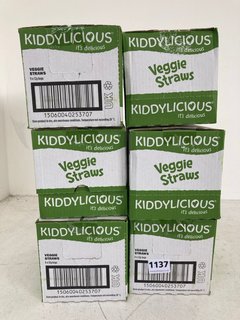 QTY OF KIDDYLICIOUS VEGGIE STRAWS - BBE: 07.2024: LOCATION - BR1