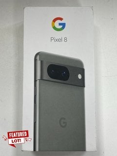 GOOGLE PIXEL 8 128 GB SMARTPHONE IN HAZEL: MODEL NO GA04823-GB (WITH BOX & ALL ACCESSORIES) [JPTM119248]. (SEALED UNIT). THIS PRODUCT IS FULLY FUNCTIONAL AND IS PART OF OUR PREMIUM TECH AND ELECTRONI