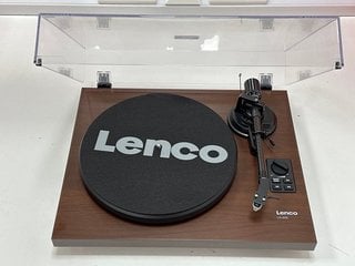 LENCO RECORD PLAYER WITH BUILT-IN AMPLIFIER AND BLUETOOTH® PLUS 2 EXTERNAL SPEAKERS HOME ENTERTAINMENT SYSTEM (ORIGINAL RRP - £399) IN WALNUT: MODEL NO LS-600WA (WITH BOX & ALL ACCESSORIES) [JPTM1201