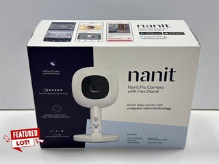 NANIT PRO CAMERA WITH FLEX STAND BABY MONITOR IN WHITE. (WITH BOX & ALL ACCESSORIES) [JPTM119980]. THIS PRODUCT IS FULLY FUNCTIONAL AND IS PART OF OUR PREMIUM TECH AND ELECTRONICS RANGE