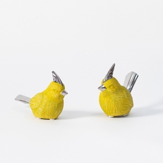 12 X STONE THE CROWS LARGE PAIR OF SONGBIRDS - YELLOW - SKU: 896179 - TOTAL RRP £288