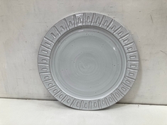 2 X STONE THE CROWS LARGE ROUND PLATE - STRIPES - SKU: 676706 - TOTAL RRP £76