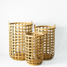 2 X STONE THE CROWS SET OF THREE TWO HANDLED BASKETS - SKU: 512403 - TOTAL RRP £330