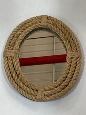 1 X STONE THE CROWS LARGE OVAL ROPE MIRROR - SKU: 093114 - TOTAL RRP £125