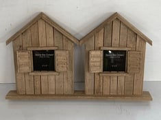 12 X STONE THE CROWS DOUBLE BEACH HUT PHOTOFRAME STAND - SKU: 052002 - TOTAL RRP £288