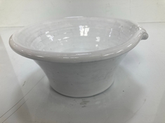 4 X STONE THE CROWS SM.RND.RIMMED POUR.BOWL-FRENCH WHT - SKU: 675335 - TOTAL RRP £152