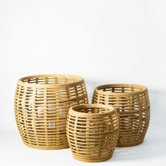 3 X STONE THE CROWS SET OF THREE BASKETS - SKU: 512404 - TOTAL RRP £435