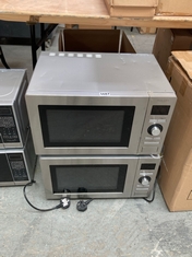 2 X JOHN LEWIS DIGITAL MICROWAVES SILVER