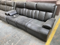 LA-Z-BOY EMPIRE 3 SEATER POWER RECLINER SOFA WITH HEAD TILT IN BLACK LEATHER - RRP £3849