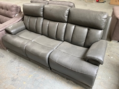 LA-Z-BOY EMPIRE 3 SEATER POWER RECLINER SOFA IN BLACK LEATHER - RRP £3600