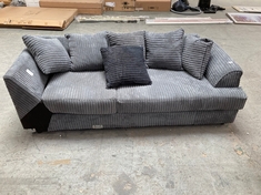 GREY VELVET CORNER SOFA (PARTS)