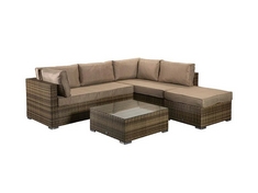 SIGNATURE WEAVE SAVANNAH CORNER SOFA IN MIXED BROWN - MODEL: SAVA0094 - RRP £1212