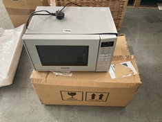 PANASONIC MICROWAVE IN SILVER AND JOHN LEWIS MICROWAVE IN STAINLESS STEEL