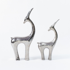 6 X STONE THE CROWS LARGE PAIR OF GAZELLES - SILVER - SKU: 894713 - TOTAL RRP £360