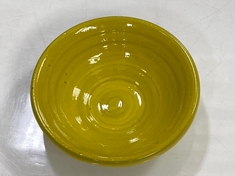 2 X STONE THE CROWS SMALL ROUND BOWL - BRIGHT YELLOW - SKU: 675703 - TOTAL RRP £76