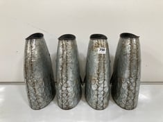 4 X STONE THE CROWS SMALL FISH VASE - SKU: 063410 - TOTAL RRP £180